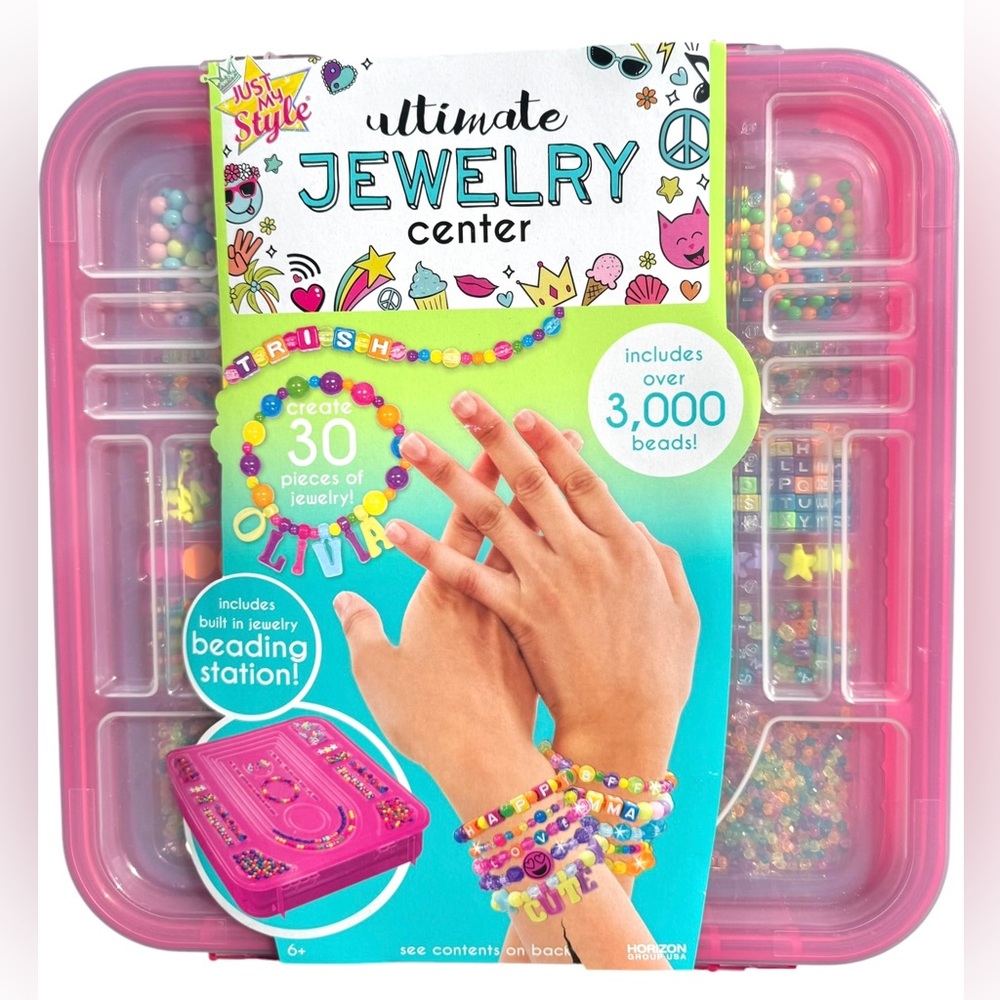 Jewelry 3000 Beads Making Kit Bracelet Art Craft Ultimate Jewelry Center Beads